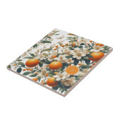 Carreau oranges botaniques fleuries (Côté)