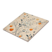 Carreau oranges botaniques fleuries (Côté)