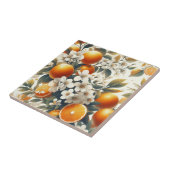 Carreau oranges botaniques fleuries (Côté)