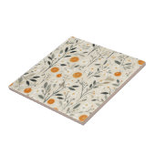 Carreau oranges botaniques fleuries (Côté)