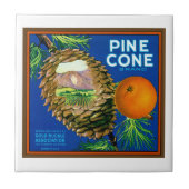 Carreau Oranges de cône de pin (Devant)