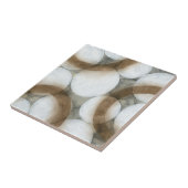 Carreau Orbes blanches et cercles Brown (Côté)