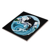 Carreau Orca Killer Whale Blue Ocean (Côté)