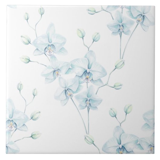 Carreau Orchidée bleue douce (Devant)