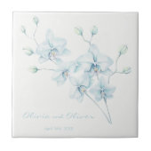 Carreau Orchidée bleue douce (Devant)