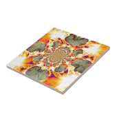 Carreau Orchidée de feu, abstraite peinture florale tropic (Côté)