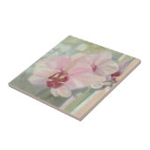 Carreau Orchidée florale peinte à la main élégantes couleu (Côté)