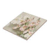 Carreau Orchidées blanches Fleur Vintage vieille illustrat (Côté)