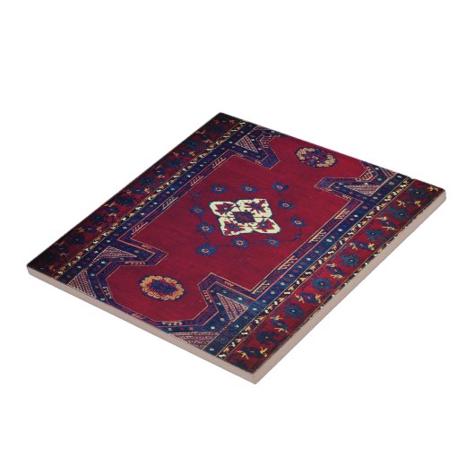 Carreau Oriental Antique Kilim Rug (Côté)