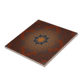 Carreau Oriental Noir Brown Rouge Ombre Motif Arabesque (Côté)
