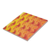 Carreau Oriental Orange Twin flamme Persian Paisley Motif (Côté)