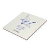 Carreau Origami Art japonais Pliage Art Retro Grane (Côté)