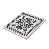 Carreau Originale ethnique Noire point de croix (Côté)