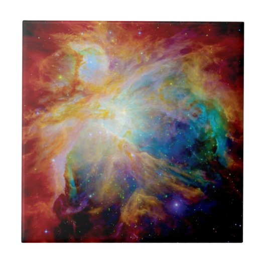 Carreau Orion Nebula Hubble Spitzer Télescope Photo spatia (Devant)