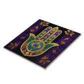 Carreau Ornate Gold Troisième Oeil Hamsa (Côté)