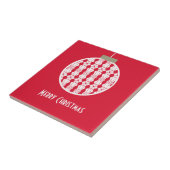 Carreau Ornement Art déco rouge (Côté)