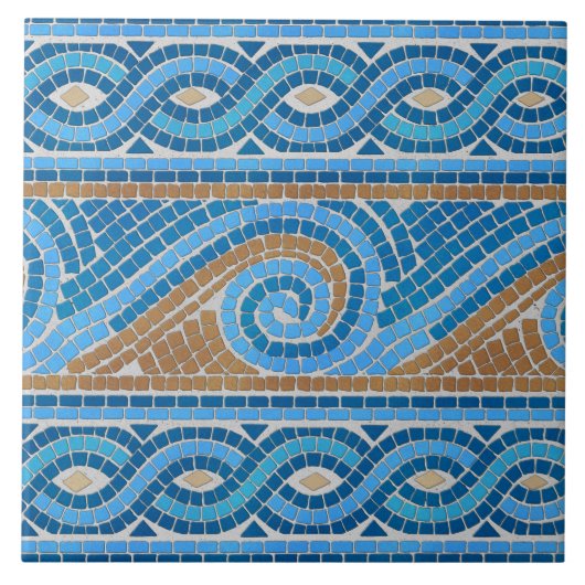 Carreau Ornement de mosaïque grecque (Devant)