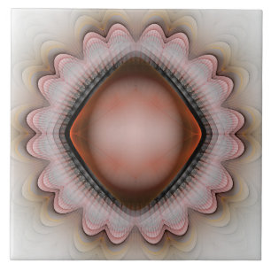 Carreau Ornement en cristal rouge brillant