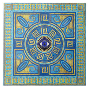 Carreau Ornement en mosaïque de l'oeil malin