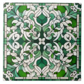 Carreau Ornement en mosaïque florale orientale (Devant)