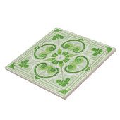 Carreau Ornement en mosaïque florale orientale (Côté)