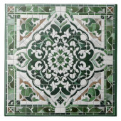 Carreau Ornement en mosaïque florale orientale (Devant)