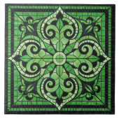 Carreau Ornement en mosaïque florale orientale (Devant)