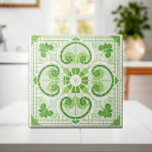 Carreau Ornement en mosaïque florale orientale<br><div class="desc">Ornement en mosaïque orientale - tons verts</div>