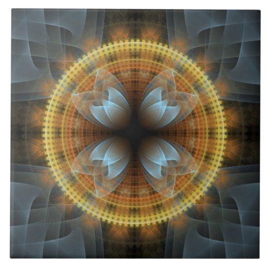 Carreau Ornement fractal rond de fée (Devant)