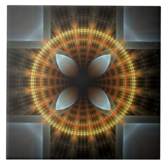 Carreau Ornement fractal rond de fée (Devant)