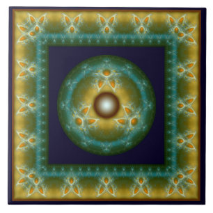 Carreau Ornement lumineux mystique orné fractal