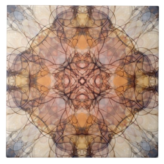 Carreau Ornement, luxe, élégant, motif, vignes, lignes (Devant)