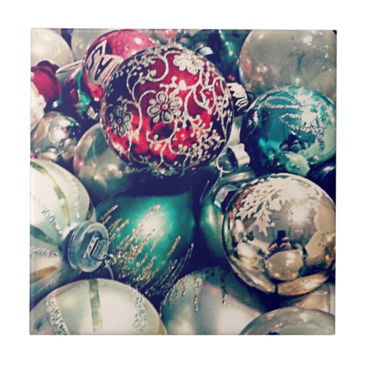 Carreau Ornements de Noël anciens (Devant)