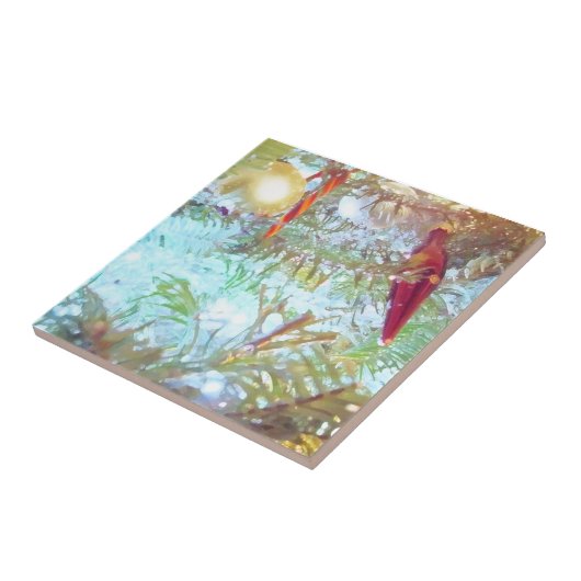 Carreau Ornements de vacances à la lumière (Côté)