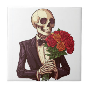 Carreau Os Amant � Squelette Romantique Drôle