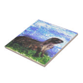 Carreau Otter du fleuve Sparkly (Côté)