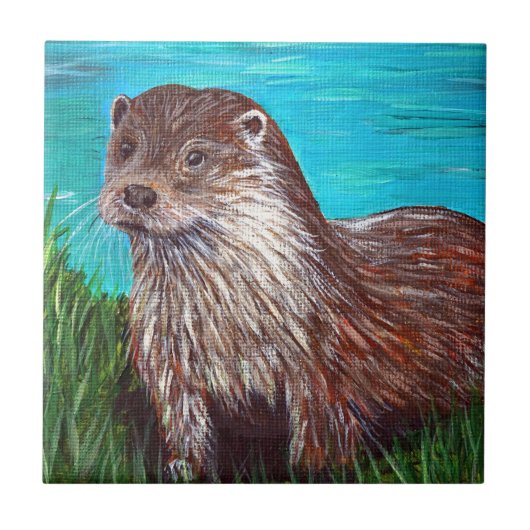 Carreau Otter par une peinture fluviale (Devant)