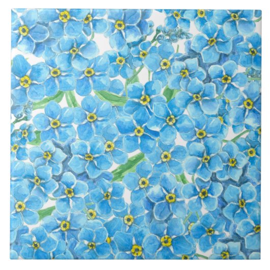 Carreau Oublie-moi pas l'aquarelle (Devant)