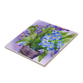 Carreau Oubliez-moi pas l'aquarelle florale bleue (Côté)