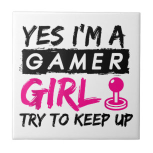 Carreau Oui, je suis une gamer fille de jeu