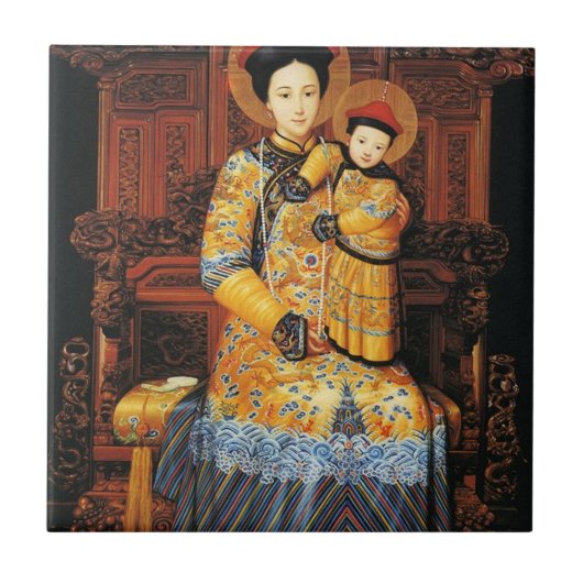 Carreau Our Lady of China (中华圣母, 中華聖母) Chinese Virgin Mary (Devant)