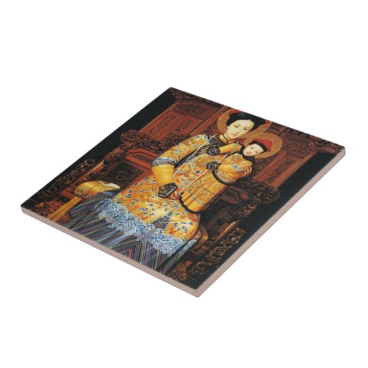 Carreau Our Lady of China (中华圣母, 中華聖母) Chinese Virgin Mary (Côté)