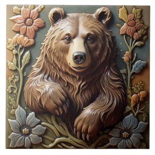 Carreau Ours - Arts Et Artisanat Carrelage En Céramique