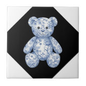 Carreau Ours en peluche de style chinoiserie (Devant)