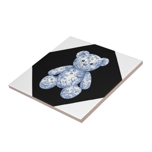 Carreau Ours en peluche de style chinoiserie (Côté)