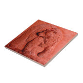 Carreau "Ours en terre cuite" (Côté)