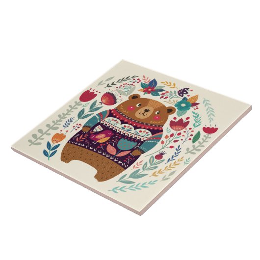 Carreau Ours mignon (Côté)