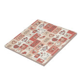 Carreau Ours mignon - Douce forêt de bois pastel (6) (Côté)