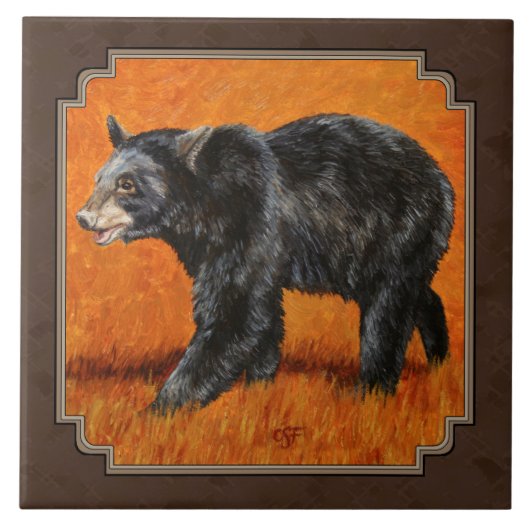 Carreau Ours noir AutAutomne Terre Brown (Devant)