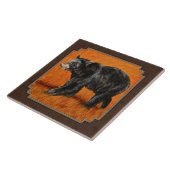 Carreau Ours noir AutAutomne Terre Brown (Côté)
